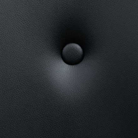 HOMCOM Set of 2 Counter Height Bar Stools PU Swivel Barstools w/ Footrest, Black (New)