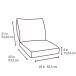 Landon & Co. 46 x 25 x 6-in Navy Premium Olefin Deep Seat Patio Chair Cushion (New)