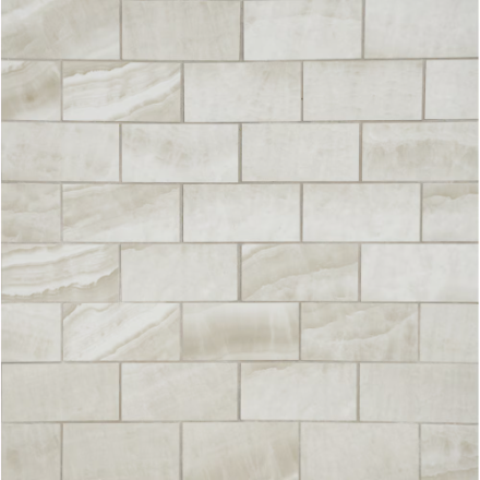 MSI Stone ULC Matrix Calcite Subway 12 in. x 12 in. x 10 mm Polished Porcelain Mesh-Mounted Mosaic Tile (New)