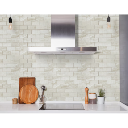 MSI Stone ULC Matrix Calcite Subway 12 in. x 12 in. x 10 mm Polished Porcelain Mesh-Mounted Mosaic Tile (New)