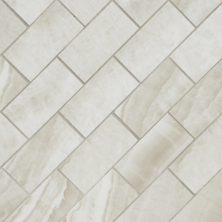 MSI Stone ULC Matrix Calcite Subway 12 in. x 12 in. x 10 mm Polished Porcelain Mesh-Mounted Mosaic Tile (New)
