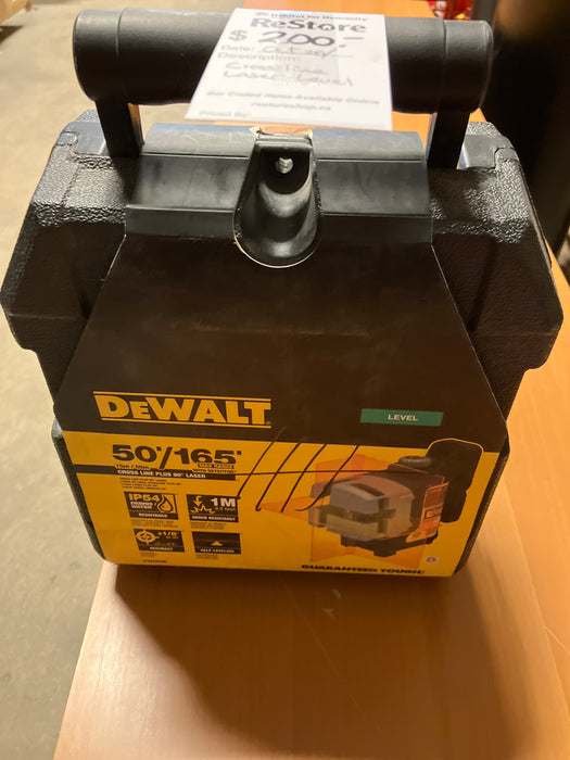 DEWALT 50 ft. & 165 ft. Red Self-Leveling 3-Beam Cross Line Laser Level with (4) AA Bateries & Case