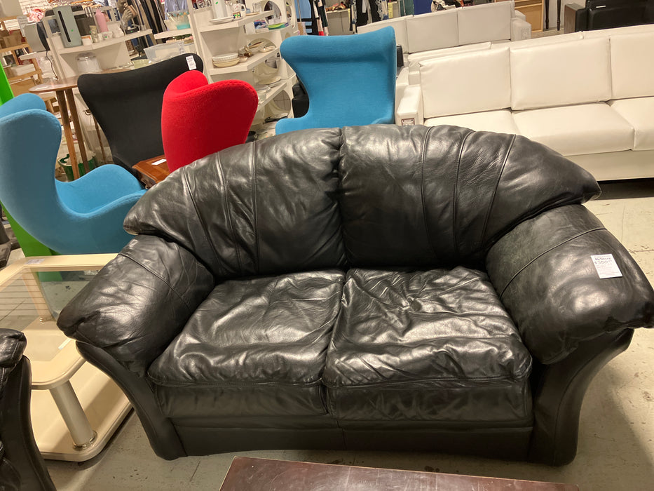 Pallister Leather Loveseat (used)