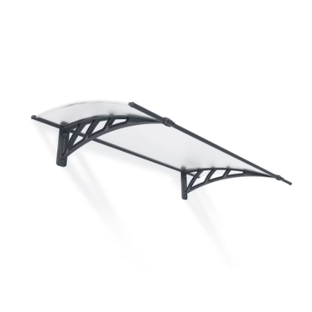 Neo 3 ft. x 4.5 ft. Door and Window Awning in Grey