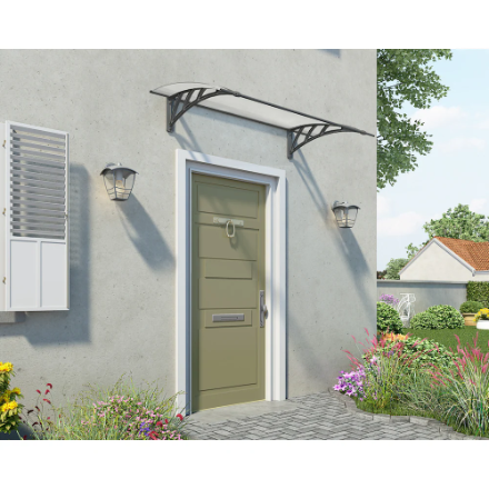 Neo 3 ft. x 4.5 ft. Door and Window Awning in Grey