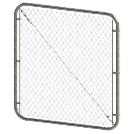 Peak Adjustable Galvanized Steel Chain Link Fence Gate (2-inch Mesh)