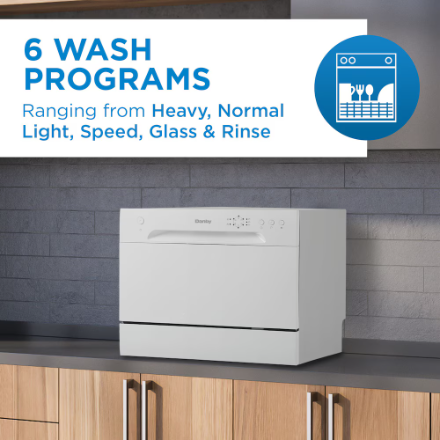 Danby Countertop Dishwasher with 6 Place Setting Capacity