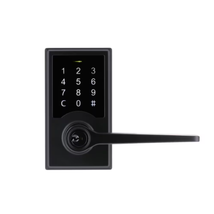 Defiant Electronic Touchpad Door Lever in Matte Black (New)