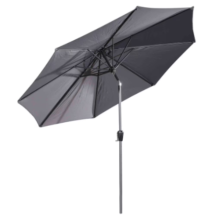Velago Denia 10 ft. Patio Market Umbrella in Dark Grey