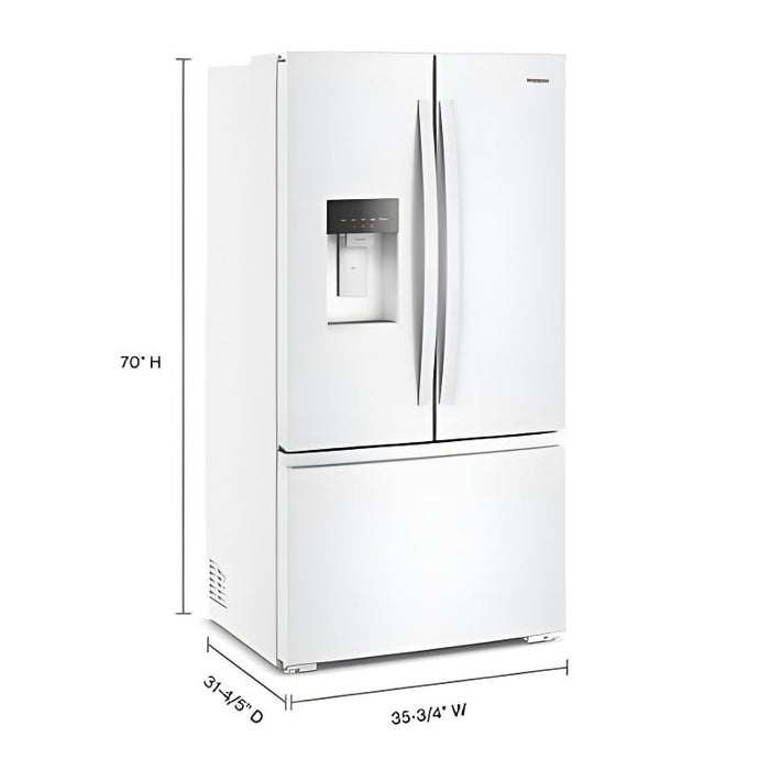 Whirlpool 36-in 23.4 cu. ft. Counter Depth French Door Refrigerator in White