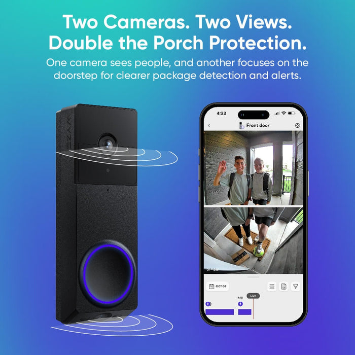 Wyze Wireless Duo Cam Video Doorbell (New)