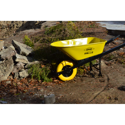 ERIE 6 cu. ft. Steel PRO Grade Wheelbarrow with Flat Free Tire (USED)