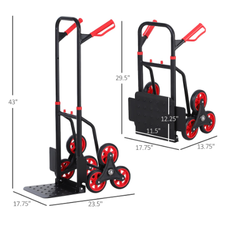 Durhand 6-Wheel Foldable Steel Hand Truck (New)