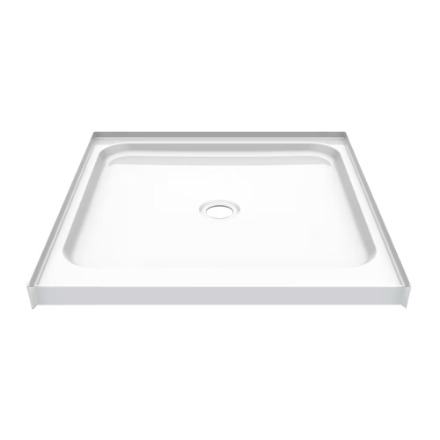 MAAX Essence 36"L x 36"W x 3"H Centre Drain AcrylX Shower Base Pan in White