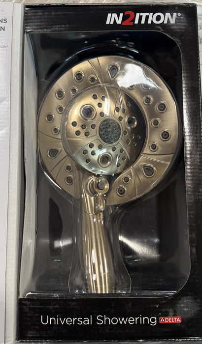 Delta H2Okinetic In2ition 5-Setting Round Two-In-One Shower in Champagne Bronze (new)