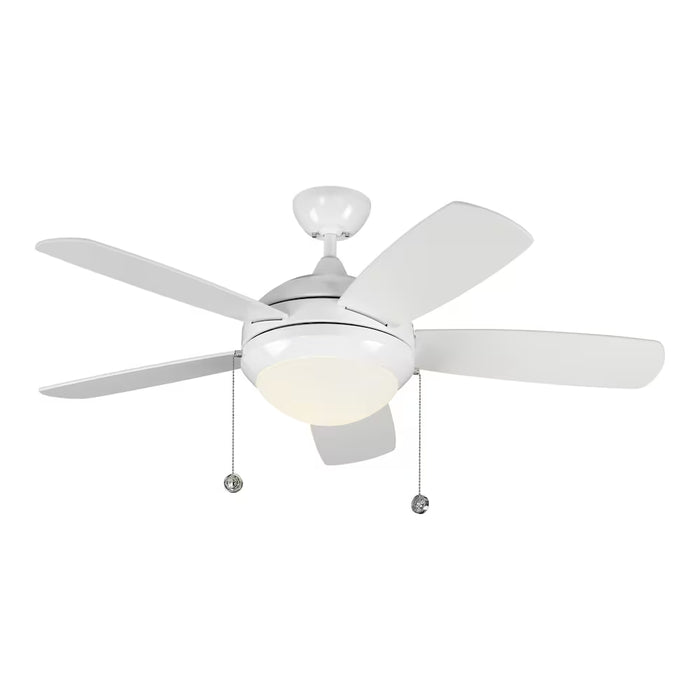 Generation Lighting Discus Classic 44 in. Integrated LED White Ceiling Fan with 3000K Light Kit (New)