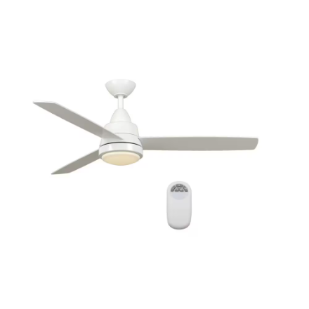 52-inch Indoor Matte White Ceiling Fan