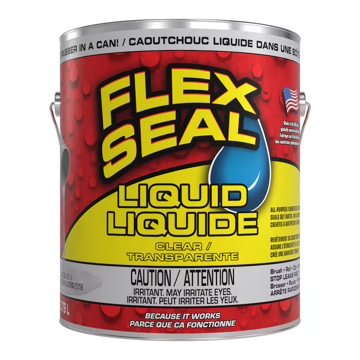 Flex Seal Liquid Clear 128 Oz. Liquid Rubber Sealant Coating