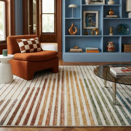 Rug Branch Eclipse Striped Multi 5 ft. 3-inch X 7 ft. 7-inch Indoor Area Rugs (New)