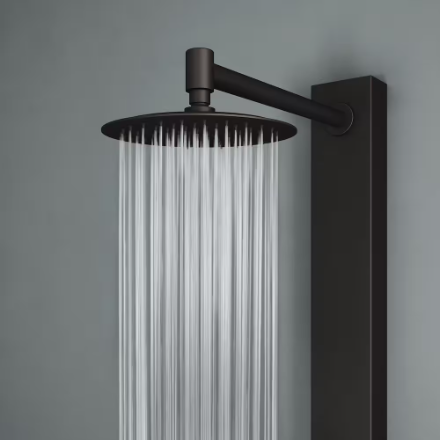 Vigo Gardenia Shower Panel System in Matte Black Style