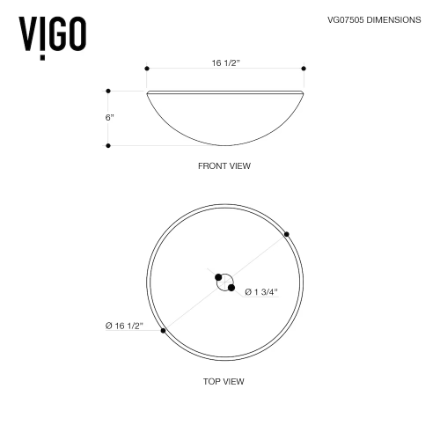 VIGO Giovanni Vessel Bathroom Sink in Brown Fusion (New)