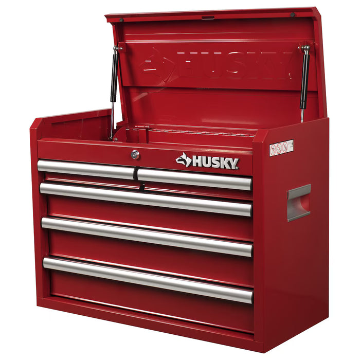Husky Standard-Duty 26 inch W 5-Drawer Tool Storage Chest in Gloss Red