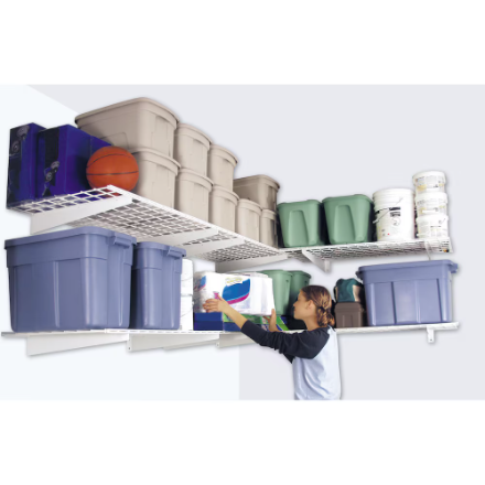 Hyloft 2-Shelf 48-inch W Wire Garage Wall Storage System in White (New)