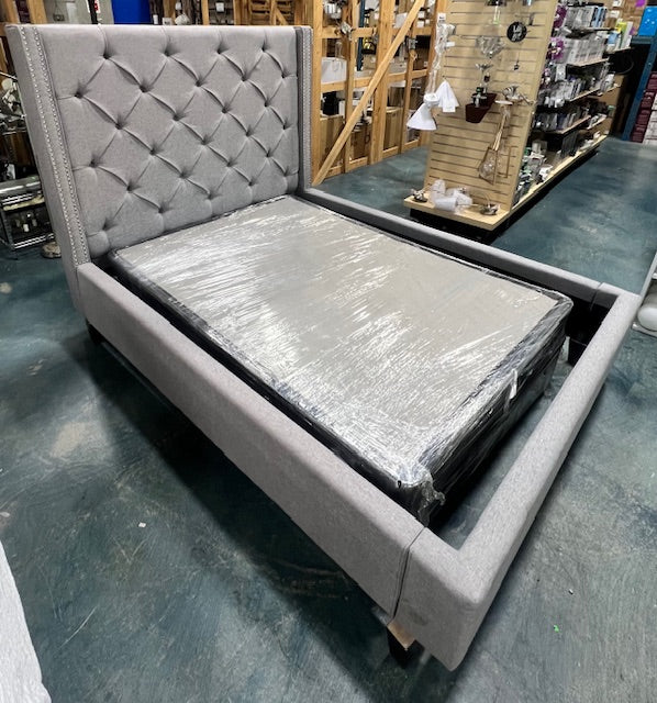 Queen Size Grey Bed Frame