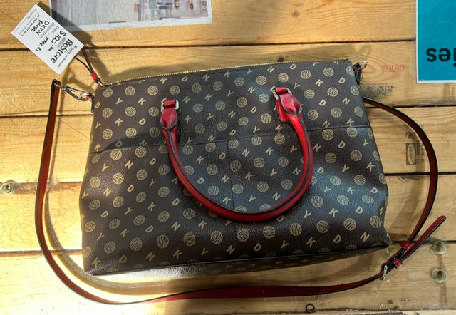DKNY Monogrammed Satchel Handbag (new)