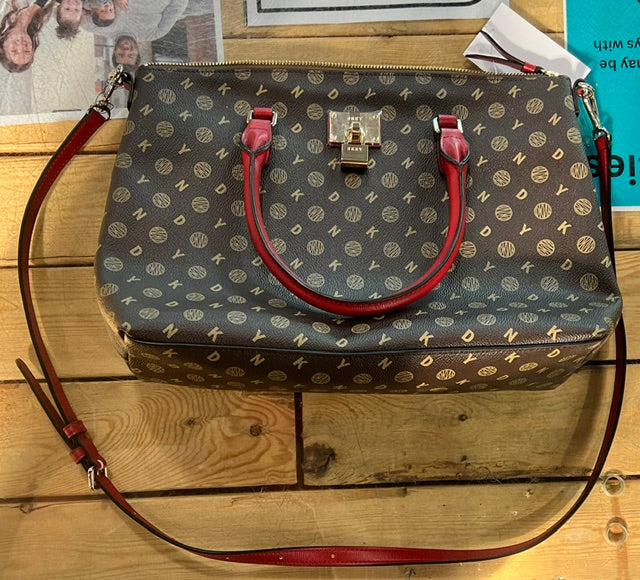 DKNY Monogrammed Satchel Handbag (new)