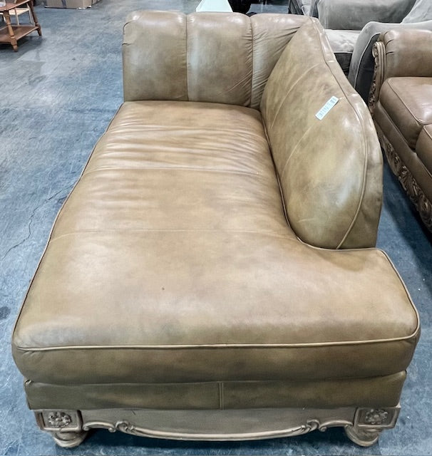 Brown Leather Lounger