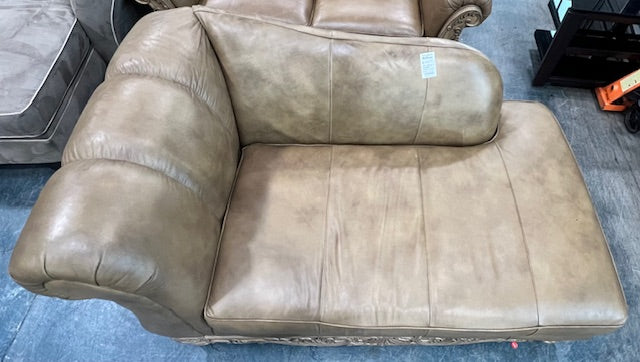 Brown Leather Lounger