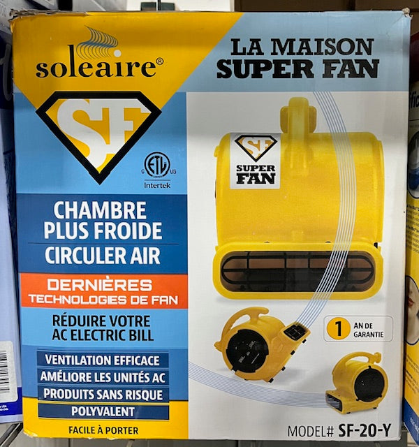 Soleaire Portable Floor Fan (new)