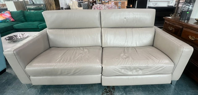 Leather Reclining Sofa (used)