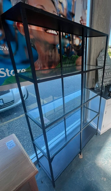 Black Glass Storage Shelf (used)