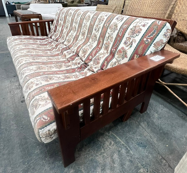 Patterned Wooden Futon (used)