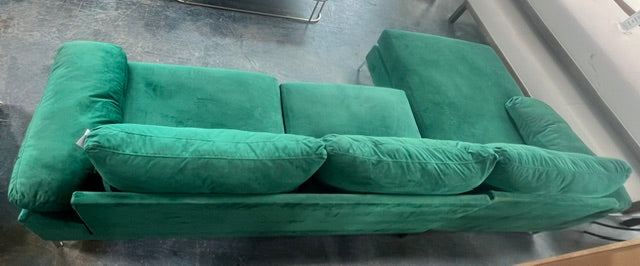 Green Fabric Sectional (used)