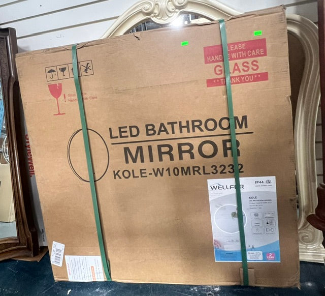 WELLFOR KOLE Round LED Fog-Free Dimmable Vanity Mirror (new)