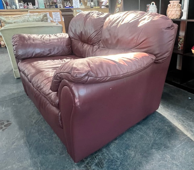 Maroon Leather Couch (used)