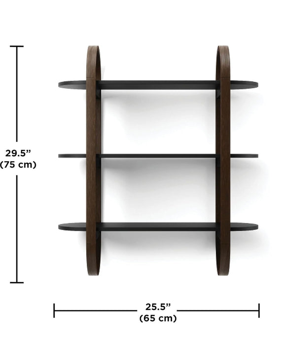 Umbra Bellwood Wall Shelf, Black/Walnut (new)