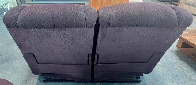 Dark Purple Fabric Reclining Loveseat (used)