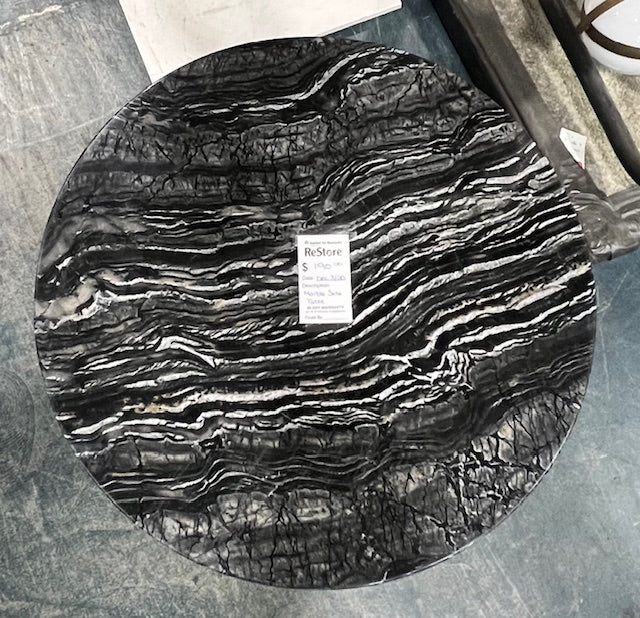 Black Marble Side Table