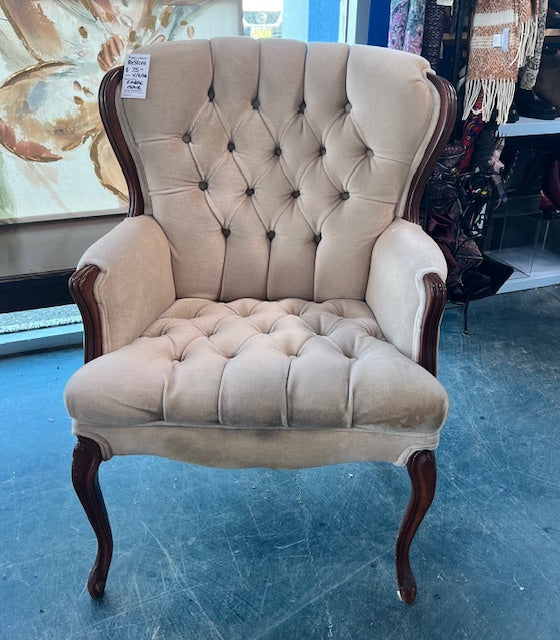 Vintage Style Fabric Armchair (used)