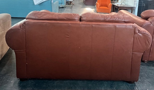 Burnt Orange Two Seater Couch (used)