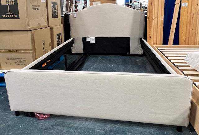 Upholstered Fabric Double Bedframe (used)