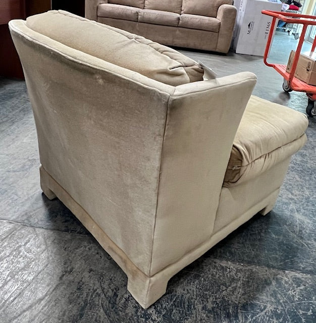 Beige Fabric Accent Chair (used)