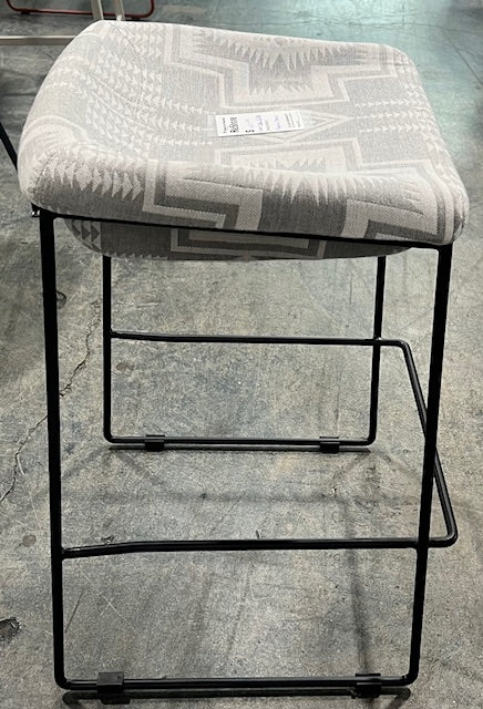 Patterned Fabric Stool