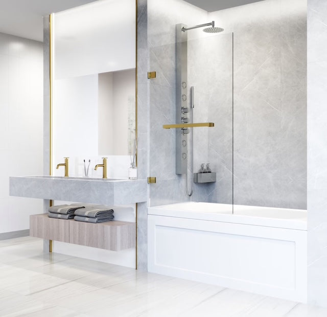 VIGO Clear Glass Bathtub Door (new)