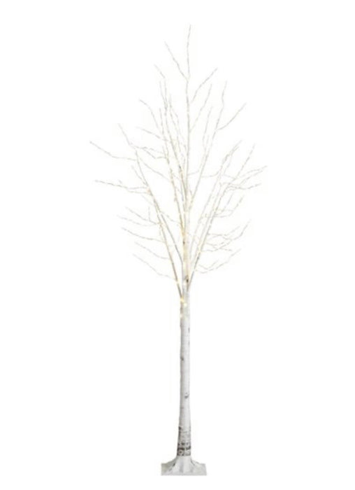 Nearly Natural 8-ft Pre-Lit Artificial White Birch Tree (new)