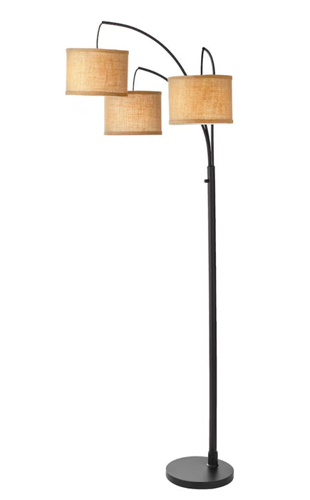 Hampton Bay 78" 3-Light Black Arched Floor Lamp (new)